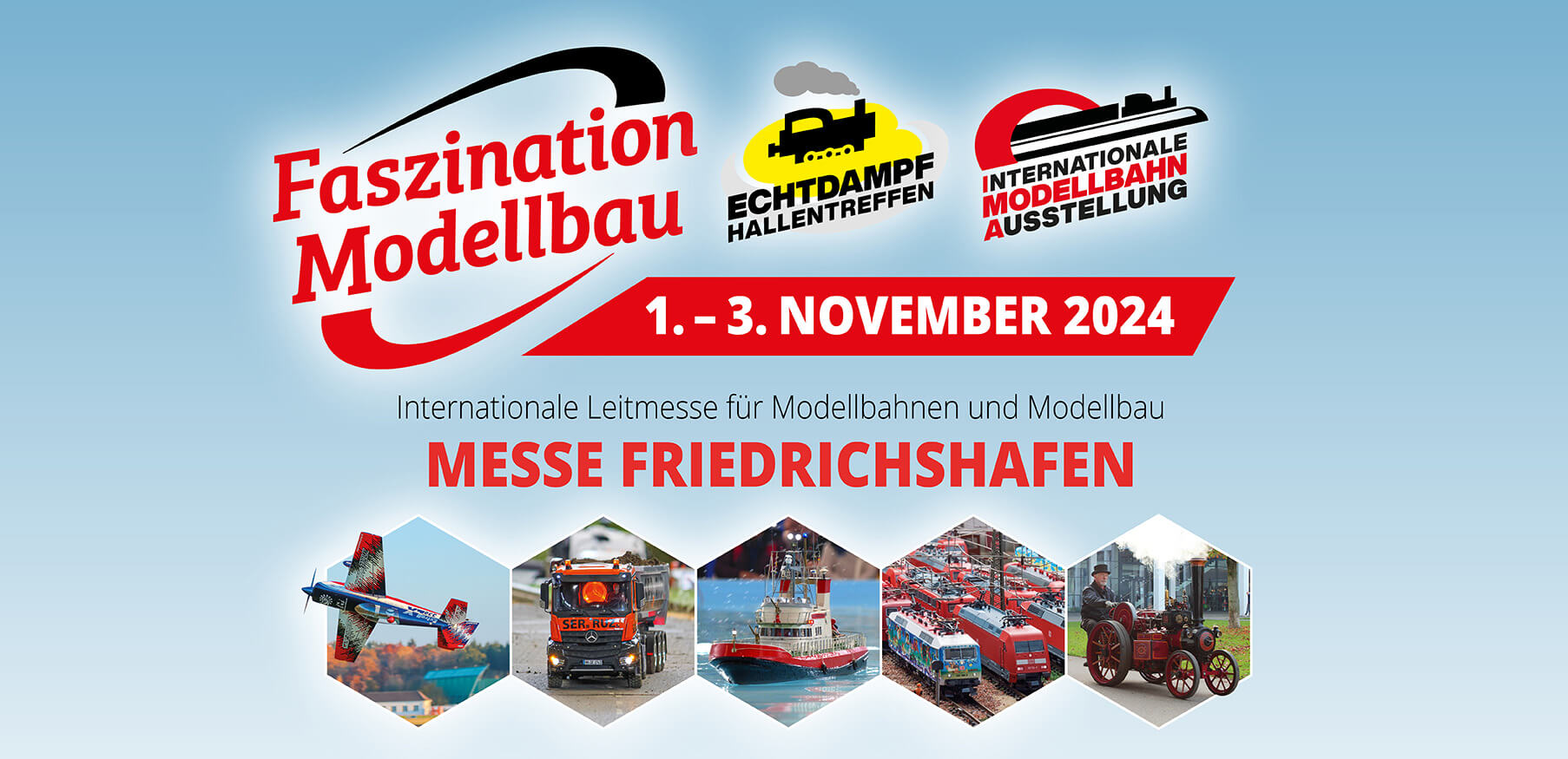 Faszination Modellbau Internationale Leitmesse für Modellbahnen und Modellbau Header FN2024 1806 x 875