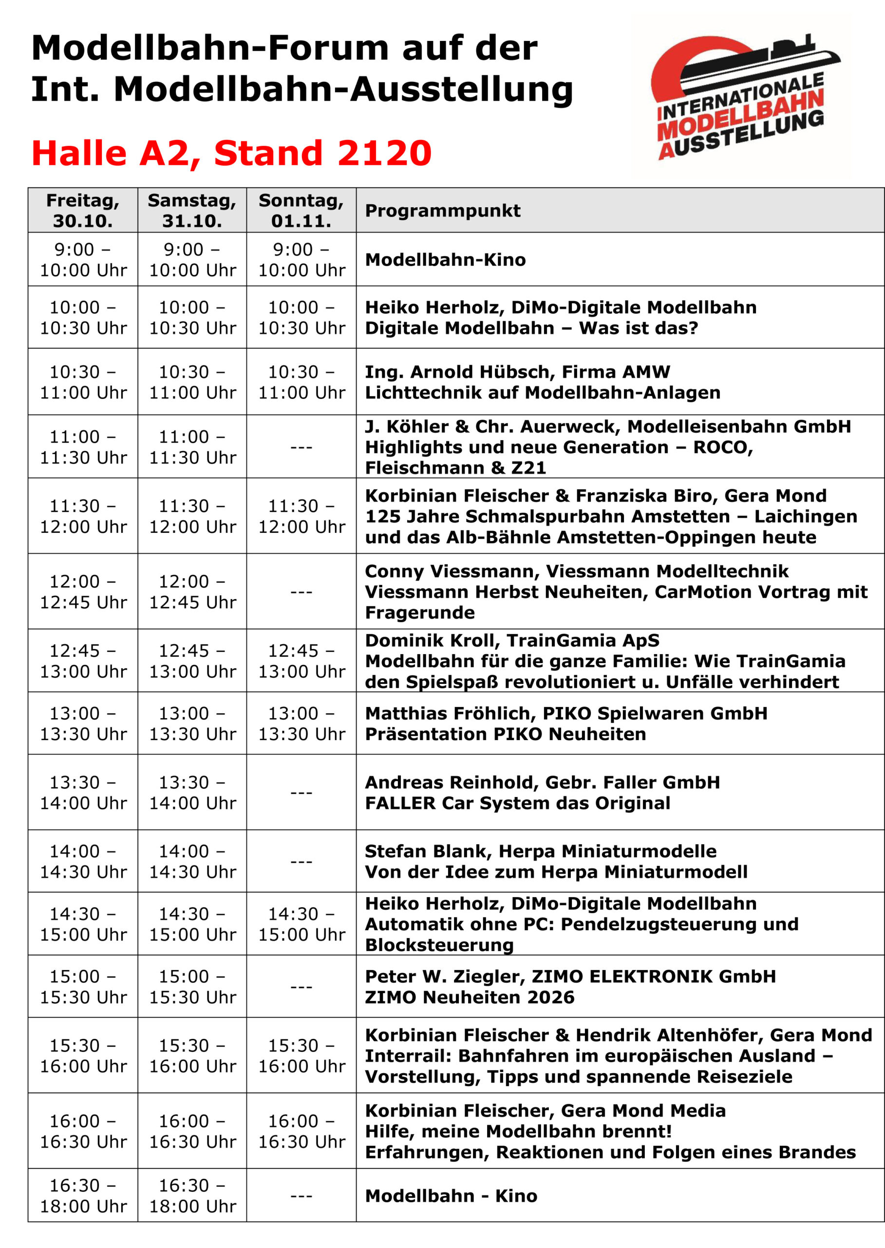 Faszination Modellbau Internationale Leitmesse für Modellbahnen und Modellbau Zeitplan Modellbahn Forum alle Tage FN 2026 scaled Faszination Modellbau Internationale Leitmesse für Modellbahnen und Modellbau Zeitplan Modellbahn Forum alle Tage FN 2026 scaled