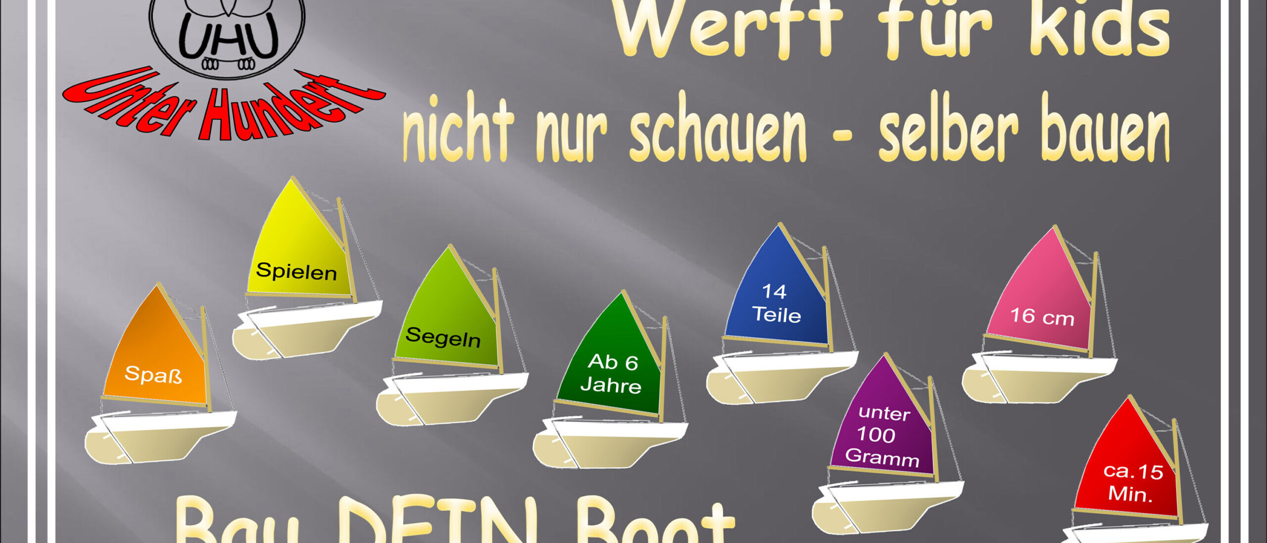 Faszination Modellbau Internationale Leitmesse für Modellbahnen und Modellbau Beitragsbild Werft fuer Kids Sailing Uhu FN2026 Pixel 3000x1500 1 scaled uai