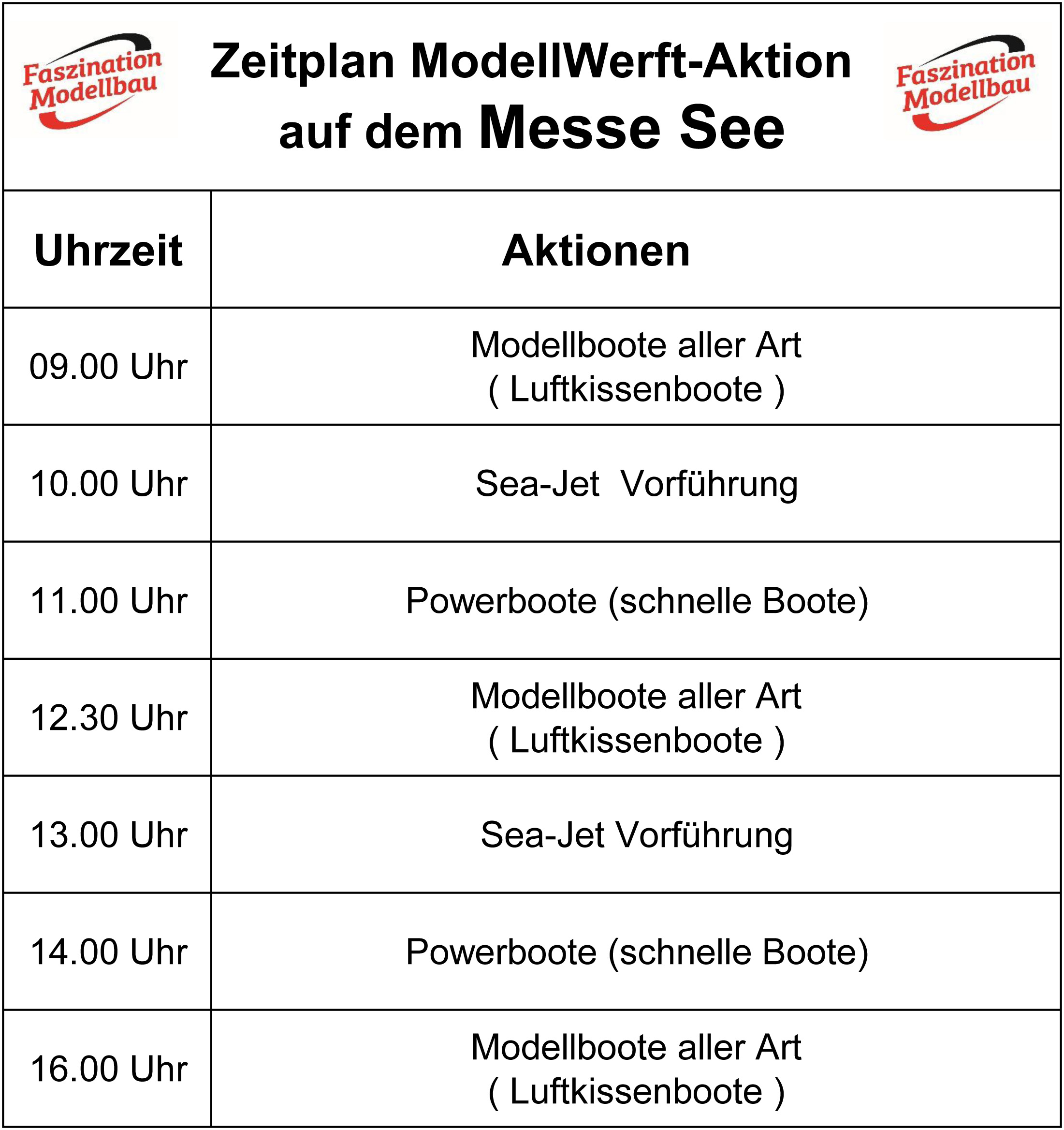 Faszination Modellbau Internationale Leitmesse für Modellbahnen und Modellbau Zeitplan ModellWerft Aktion Messe See FN 2026 Faszination Modellbau Internationale Leitmesse für Modellbahnen und Modellbau Zeitplan ModellWerft Aktion Messe See FN 2026