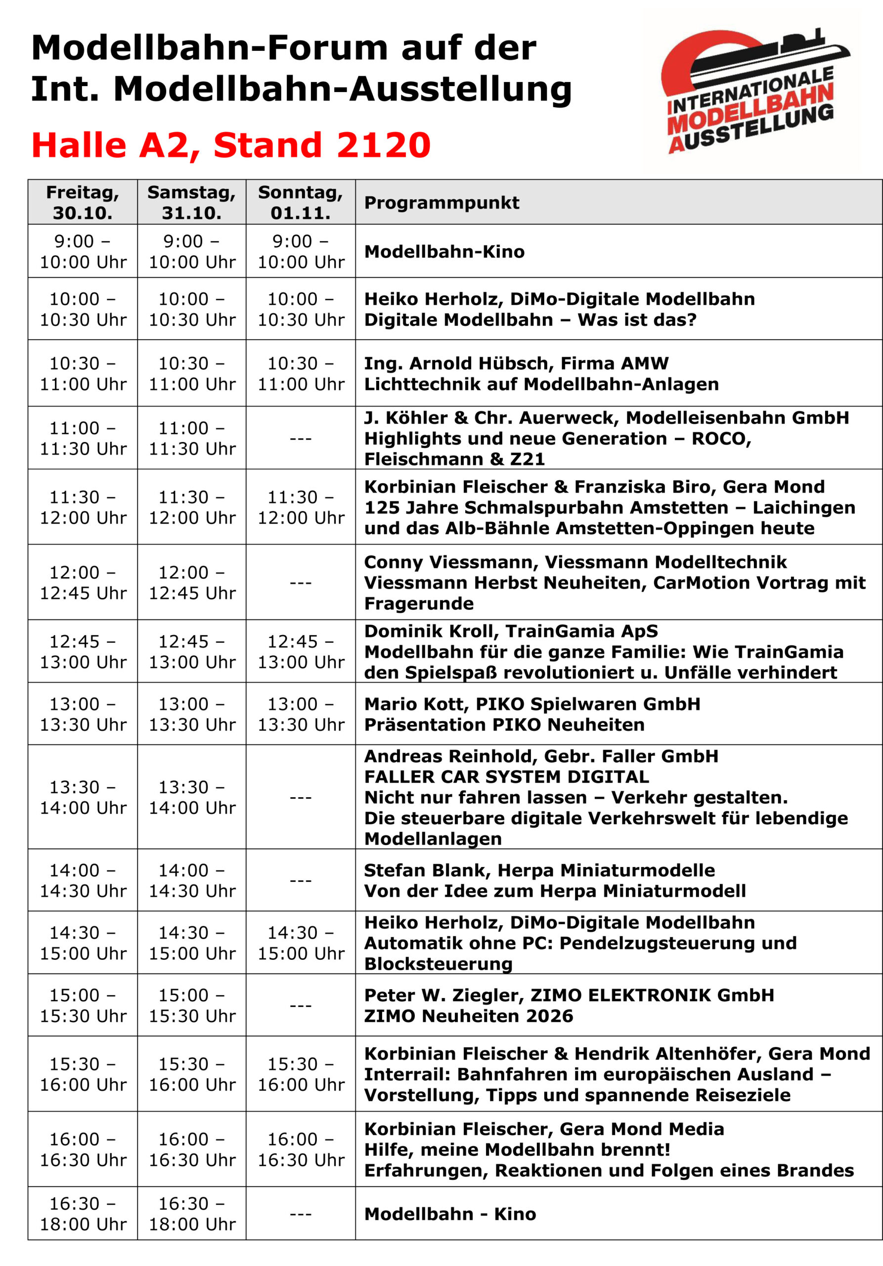 Faszination Modellbau Internationale Leitmesse für Modellbahnen und Modellbau Zeitplan Modellbahn Forum alle Tage FN 2026 V03 scaled Faszination Modellbau Internationale Leitmesse für Modellbahnen und Modellbau Zeitplan Modellbahn Forum alle Tage FN 2026 V03 scaled